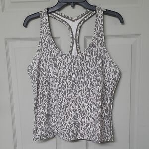Lululemon Cool Racerback Short Tank Top *Nulu Leopard Camo White Opal Multi (16)